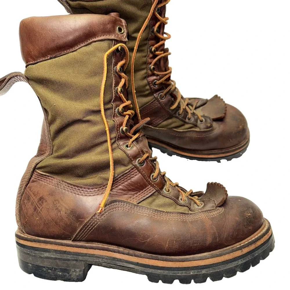 Hoffman Powerline Lineman Boots 12 D USA Made LeatherUtility Climbing Safety